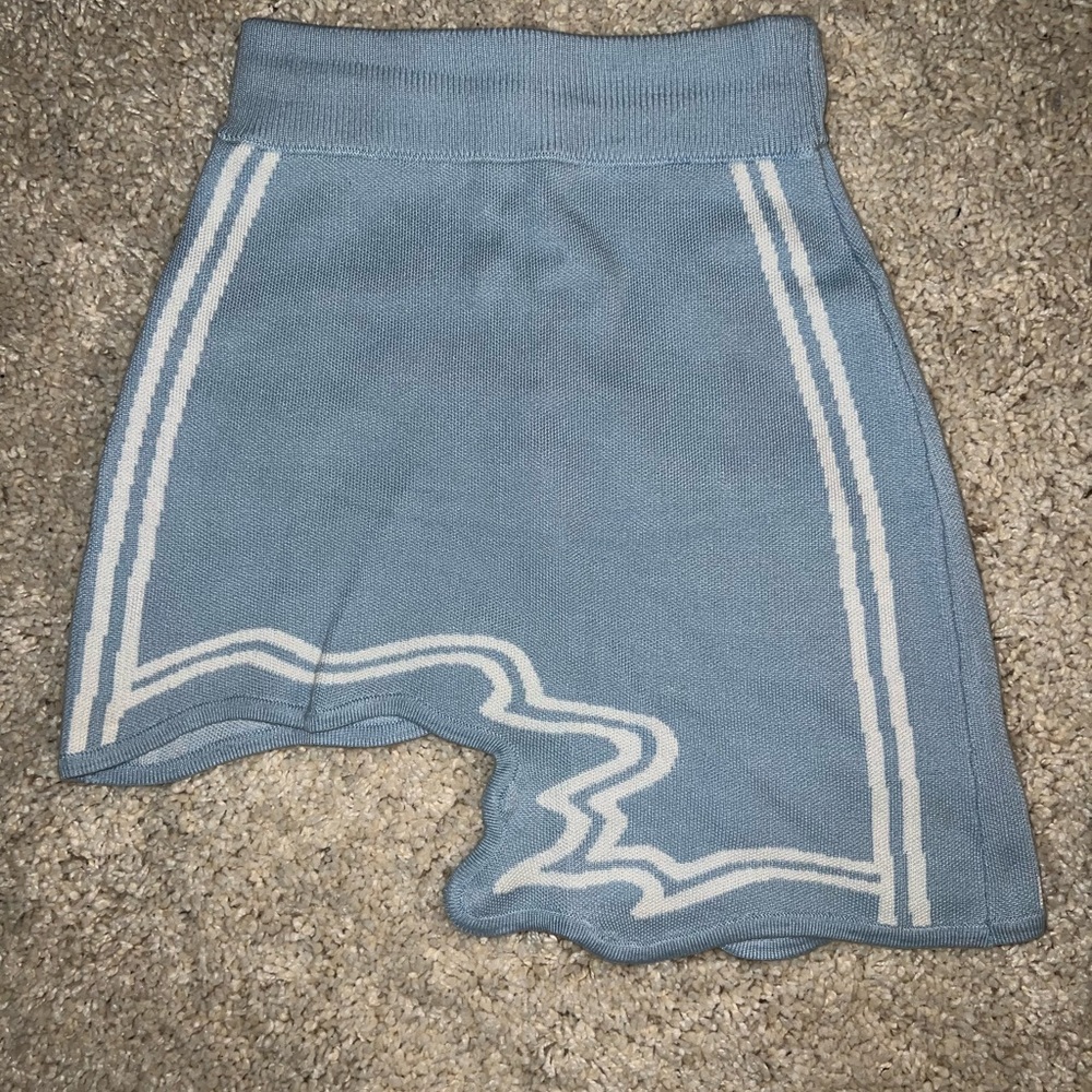 Baby blue asymmetrical skirt worn 1x size Med